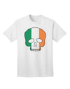 Ireland Skull Flag Adult T-Shirt - A Unique and Stylish Addition to Your Wardrobe-Mens T-shirts-TooLoud-White-Small-Davson Sales