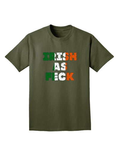 Irish As Feck Funny Adult Dark T-Shirt by TooLoud-Mens T-Shirt-TooLoud-Military-Green-Small-Davson Sales