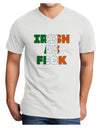 Irish As Feck Funny Adult V-Neck T-shirt by TooLoud