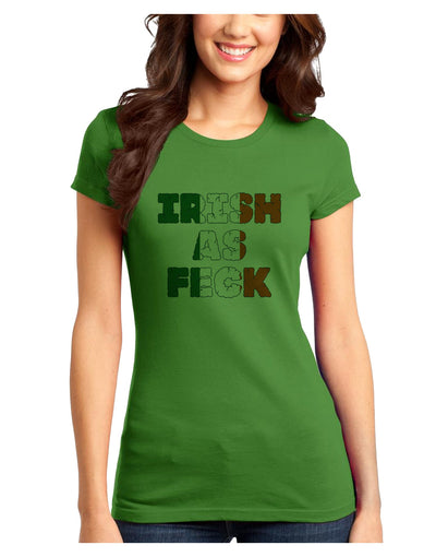Irish As Feck Funny Juniors Petite T-Shirt by TooLoud-T-Shirts Juniors Tops-TooLoud-Kiwi-Green-Juniors Fitted X-Small-Davson Sales