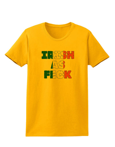 Irish As Feck Funny Womens T-Shirt by TooLoud-TooLoud-Gold-X-Small-Davson Sales