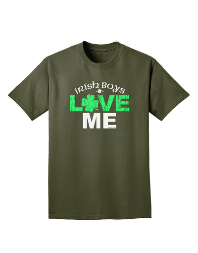 Irish Boys Love Me Adult Dark T-Shirt-Mens T-Shirt-TooLoud-Military-Green-Small-Davson Sales