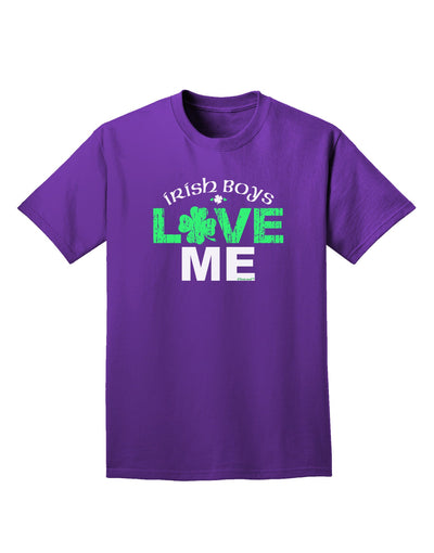 Irish Boys Love Me Adult Dark T-Shirt-Mens T-Shirt-TooLoud-Purple-Small-Davson Sales