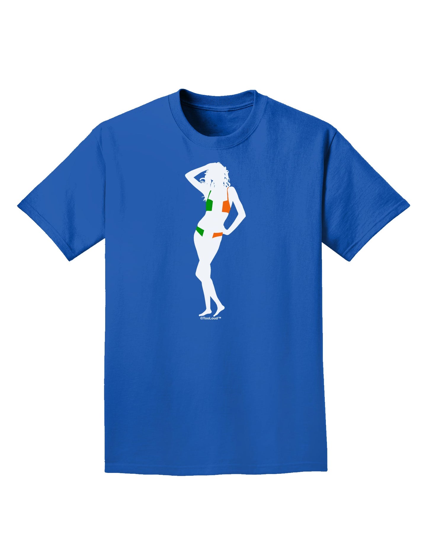 Irish Flag Bikini Shadow Adult Dark T-Shirt by TooLoud-Mens T-Shirt-TooLoud-Royal-Blue-Small-Davson Sales