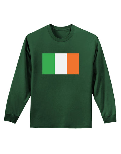 Irish Flag - Flag of Ireland Adult Long Sleeve Dark T-Shirt-TooLoud-Dark-Green-Small-Davson Sales