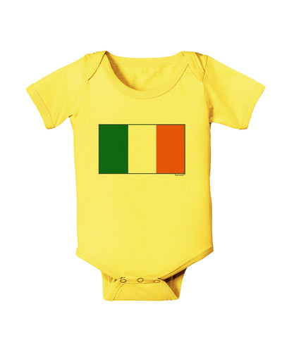 Irish Flag - Flag of Ireland Baby Romper Bodysuit-Baby Romper-TooLoud-Yellow-06-Months-Davson Sales