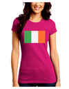 Irish Flag - Flag of Ireland Juniors Crew Dark T-Shirt-T-Shirts Juniors Tops-TooLoud-Hot-Pink-Juniors Fitted Small-Davson Sales