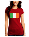 Irish Flag - Flag of Ireland Juniors Crew Dark T-Shirt-T-Shirts Juniors Tops-TooLoud-Red-Juniors Fitted Small-Davson Sales