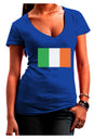 Irish Flag - Flag of Ireland Juniors V-Neck Dark T-Shirt-Womens V-Neck T-Shirts-TooLoud-Royal-Blue-Juniors Fitted Small-Davson Sales