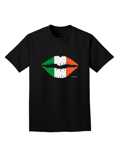 Irish Flag Kiss Adult Dark T-Shirt by TooLoud-Mens T-Shirt-TooLoud-Black-Small-Davson Sales