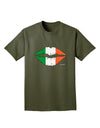 Irish Flag Kiss Adult Dark T-Shirt by TooLoud-Mens T-Shirt-TooLoud-Military-Green-Small-Davson Sales