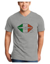 Irish Flag Kiss Adult V-Neck T-shirt by TooLoud-Mens V-Neck T-Shirt-TooLoud-HeatherGray-Small-Davson Sales