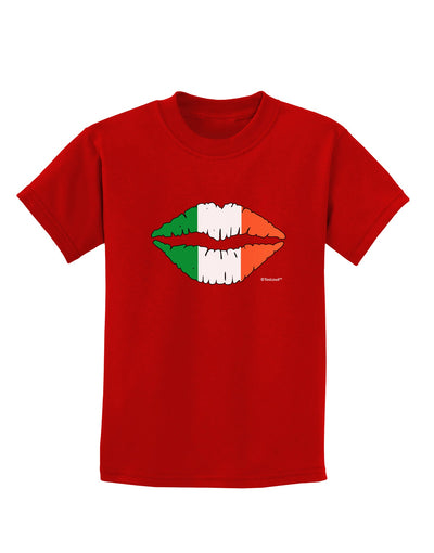 Irish Flag Kiss Childrens Dark T-Shirt by TooLoud-Childrens T-Shirt-TooLoud-Red-X-Small-Davson Sales