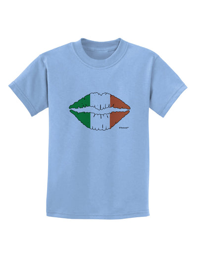 Irish Flag Kiss Childrens T-Shirt by TooLoud-Childrens T-Shirt-TooLoud-Light-Blue-X-Small-Davson Sales