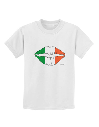 Irish Flag Kiss Childrens T-Shirt by TooLoud-Childrens T-Shirt-TooLoud-White-X-Small-Davson Sales