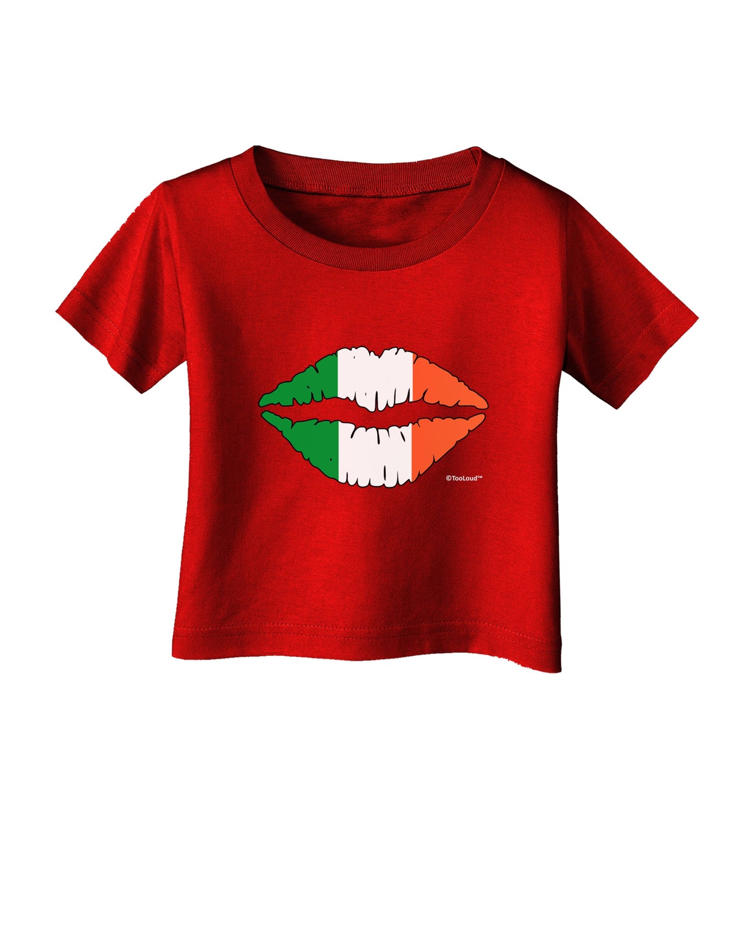 Irish Flag Kiss Infant T-Shirt Dark by TooLoud-Infant T-Shirt-TooLoud-Red-06-Months-Davson Sales