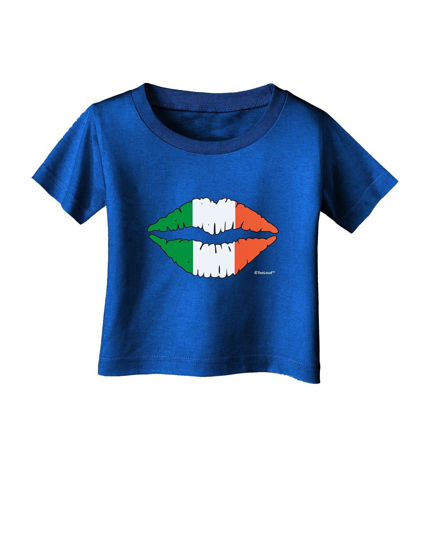 Irish Flag Kiss Infant T-Shirt Dark by TooLoud-Infant T-Shirt-TooLoud-Royal-Blue-06-Months-Davson Sales