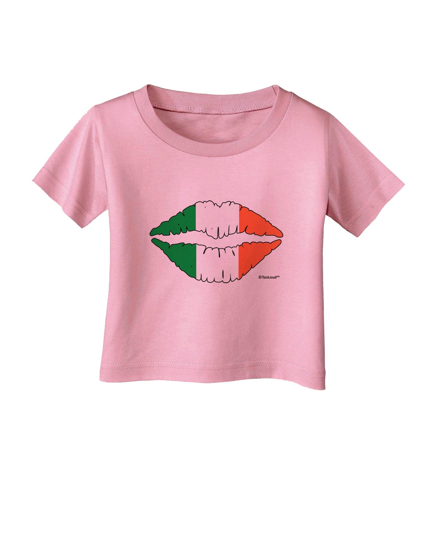 Irish Flag Kiss Infant T-Shirt by TooLoud-Infant T-Shirt-TooLoud-Candy-Pink-06-Months-Davson Sales