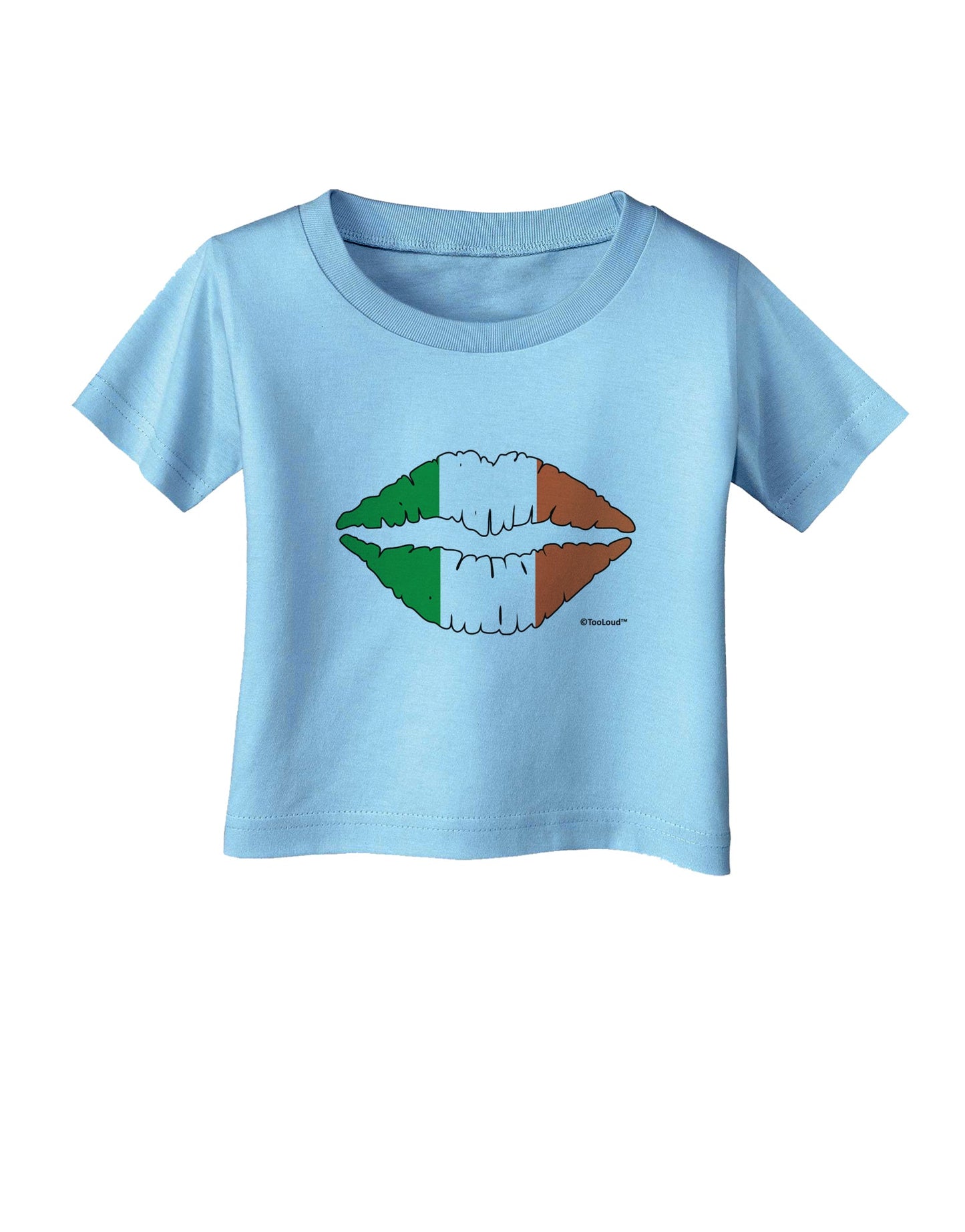 Irish Flag Kiss Infant T-Shirt by TooLoud-Infant T-Shirt-TooLoud-Aquatic-Blue-06-Months-Davson Sales