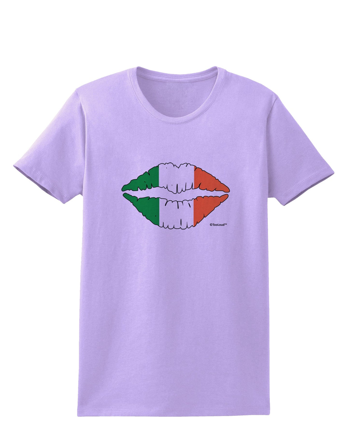 Irish Flag Kiss Womens T-Shirt by TooLoud-Womens T-Shirt-TooLoud-Lavender-X-Small-Davson Sales