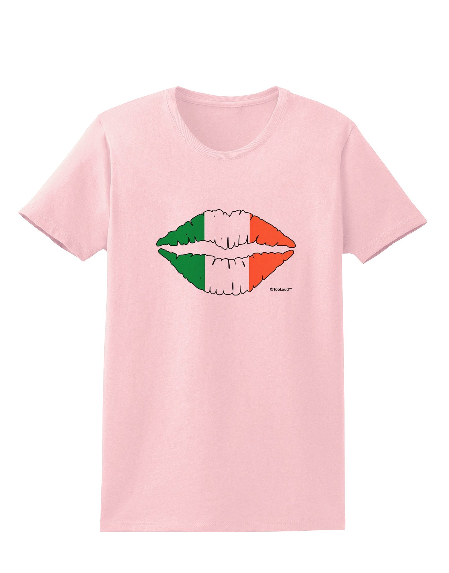 Irish Flag Kiss Womens T-Shirt by TooLoud-Womens T-Shirt-TooLoud-PalePink-X-Small-Davson Sales