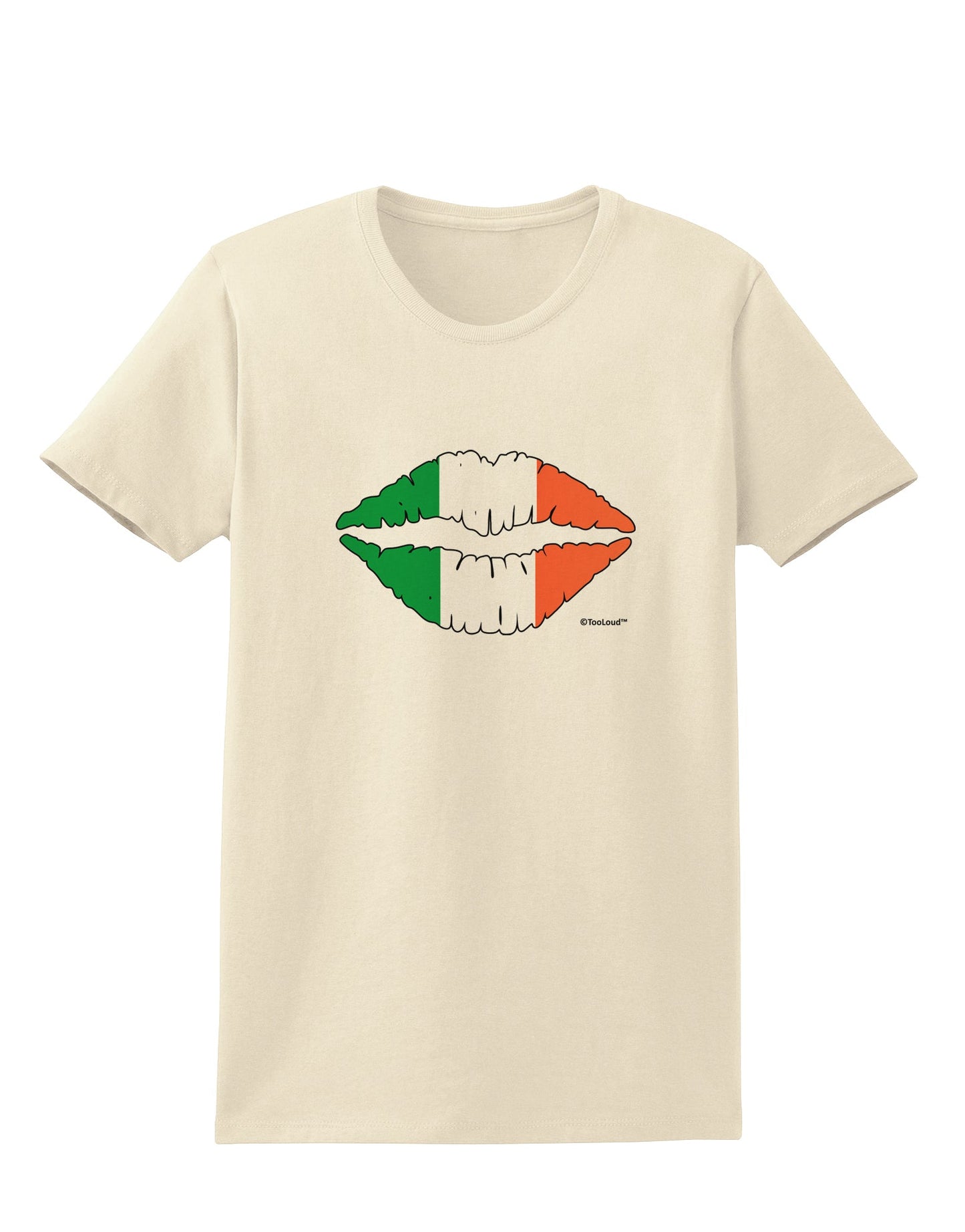 Irish Flag Kiss Womens T-Shirt by TooLoud-Womens T-Shirt-TooLoud-Natural-X-Small-Davson Sales