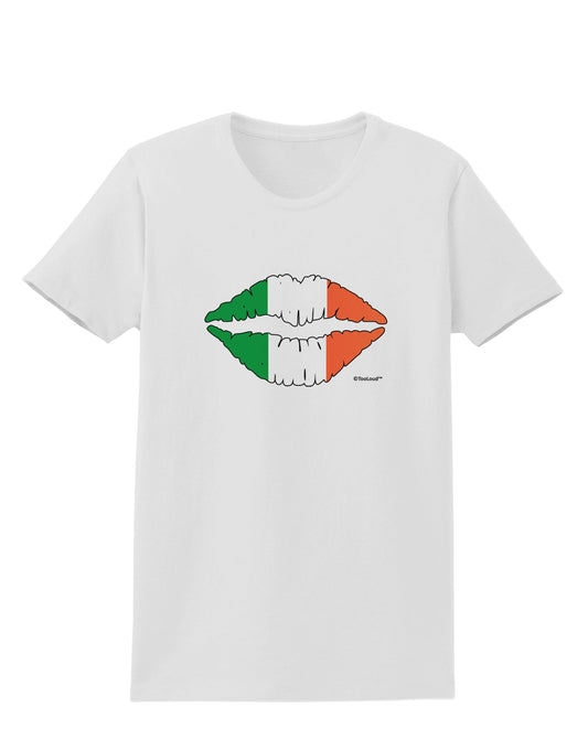 Irish Flag Kiss Womens T-Shirt by TooLoud-Womens T-Shirt-TooLoud-White-X-Small-Davson Sales