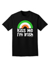 Irish Flag Rainbow - Kiss Me I'm Irish Adult Dark T-Shirt by TooLoud-Mens T-Shirt-TooLoud-Black-Small-Davson Sales