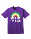 Irish Flag Rainbow - Kiss Me I'm Irish Adult Dark T-Shirt by TooLoud-Mens T-Shirt-TooLoud-Purple-Small-Davson Sales