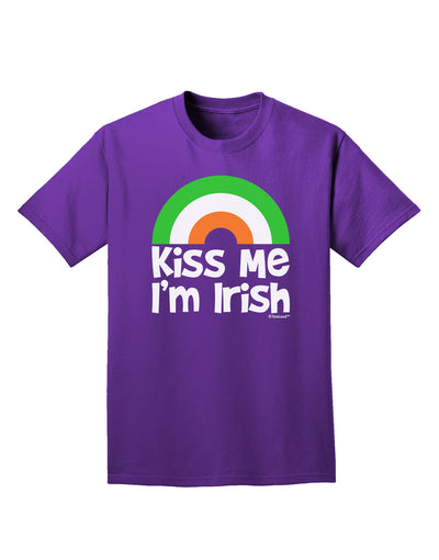 Irish Flag Rainbow - Kiss Me I'm Irish Adult Dark T-Shirt by TooLoud-Mens T-Shirt-TooLoud-Purple-Small-Davson Sales