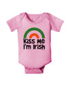 Irish Flag Rainbow - Kiss Me I'm Irish Baby Romper Bodysuit by TooLoud-Baby Romper-TooLoud-Light-Pink-06-Months-Davson Sales