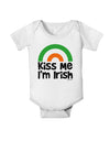 Irish Flag Rainbow - Kiss Me I'm Irish Baby Romper Bodysuit by TooLoud-Baby Romper-TooLoud-White-06-Months-Davson Sales