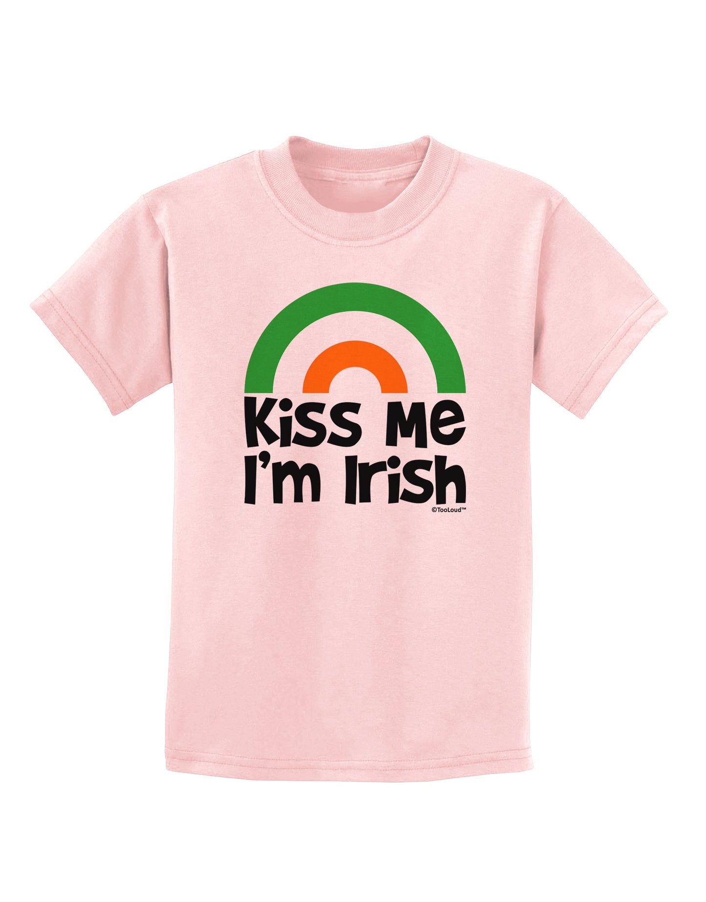 Irish Flag Rainbow - Kiss Me I'm Irish Childrens T-Shirt by TooLoud-Childrens T-Shirt-TooLoud-PalePink-X-Small-Davson Sales