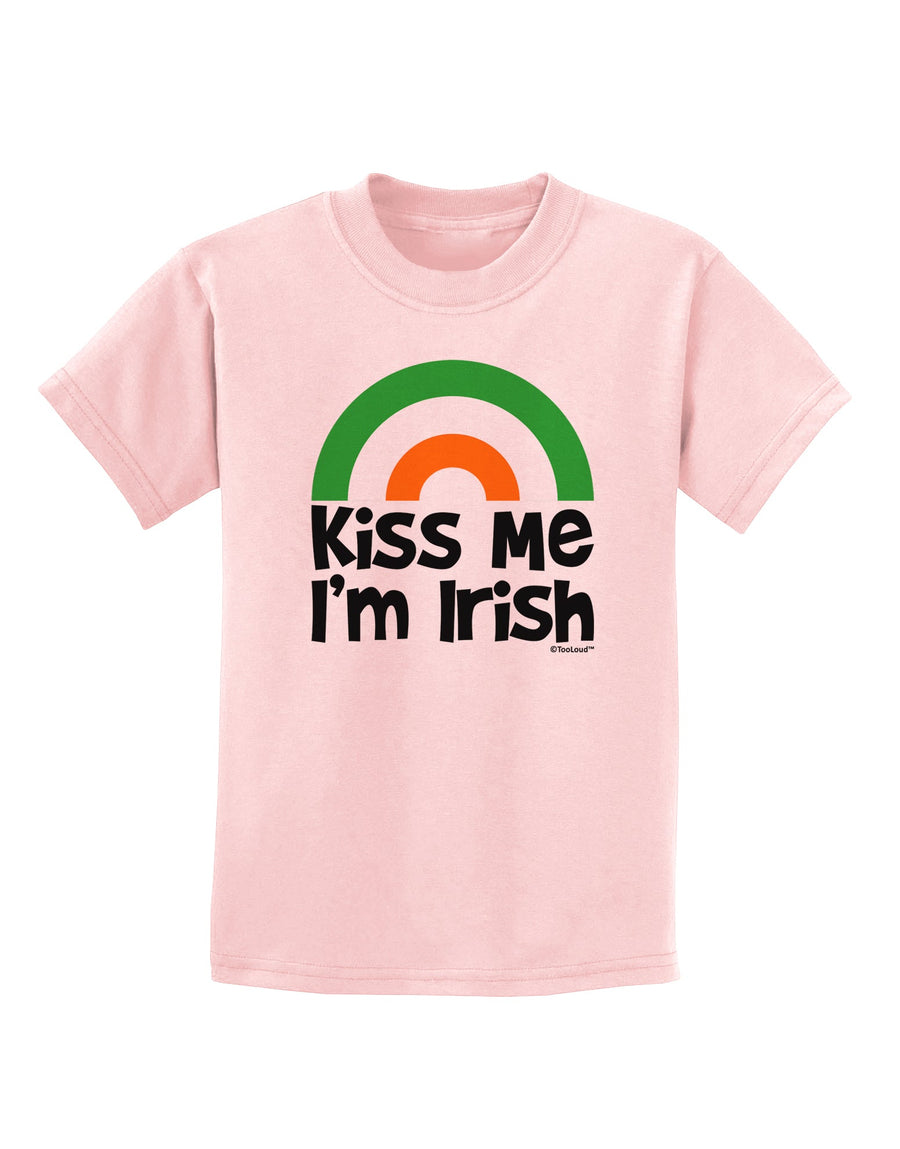 Irish Flag Rainbow - Kiss Me I'm Irish Childrens T-Shirt by TooLoud-Childrens T-Shirt-TooLoud-White-X-Small-Davson Sales