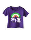 Irish Flag Rainbow - Kiss Me I'm Irish Infant T-Shirt Dark by TooLoud-Infant T-Shirt-TooLoud-Purple-06-Months-Davson Sales