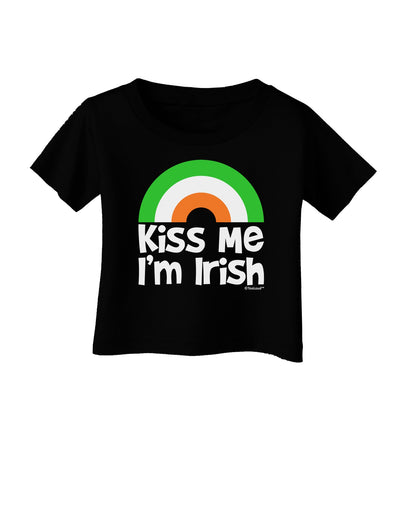 Irish Flag Rainbow - Kiss Me I'm Irish Infant T-Shirt Dark by TooLoud-Infant T-Shirt-TooLoud-Black-06-Months-Davson Sales