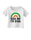 Irish Flag Rainbow - Kiss Me I'm Irish Infant T-Shirt by TooLoud-Infant T-Shirt-TooLoud-White-06-Months-Davson Sales