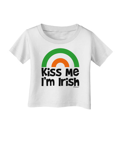 Irish Flag Rainbow - Kiss Me I'm Irish Infant T-Shirt by TooLoud-Infant T-Shirt-TooLoud-White-06-Months-Davson Sales