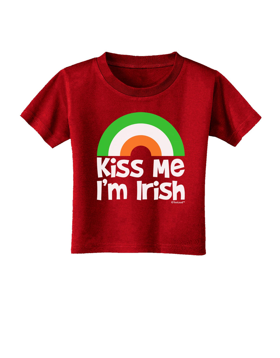 Irish Flag Rainbow - Kiss Me I'm Irish Toddler T-Shirt Dark by TooLoud-Toddler T-Shirt-TooLoud-Black-2T-Davson Sales