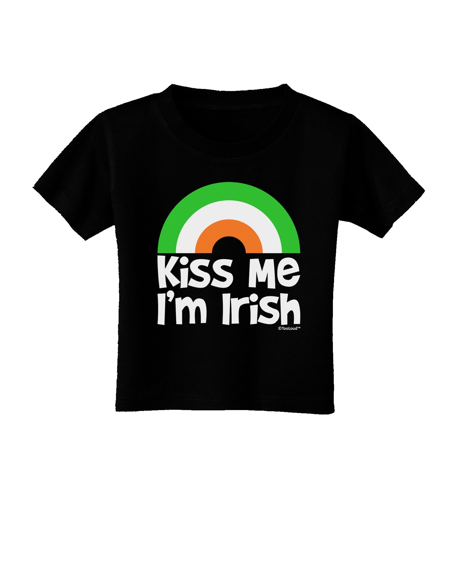Irish Flag Rainbow - Kiss Me I'm Irish Toddler T-Shirt Dark by TooLoud-Toddler T-Shirt-TooLoud-Black-2T-Davson Sales