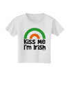 Irish Flag Rainbow - Kiss Me I'm Irish Toddler T-Shirt by TooLoud-Toddler T-Shirt-TooLoud-White-2T-Davson Sales