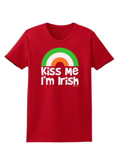 Irish Flag Rainbow - Kiss Me I'm Irish Womens Dark T-Shirt by TooLoud-Womens T-Shirt-TooLoud-Red-X-Small-Davson Sales