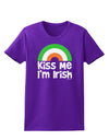 Irish Flag Rainbow - Kiss Me I'm Irish Womens Dark T-Shirt by TooLoud-Womens T-Shirt-TooLoud-Purple-X-Small-Davson Sales