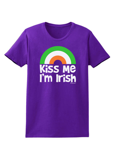 Irish Flag Rainbow - Kiss Me I'm Irish Womens Dark T-Shirt by TooLoud-Womens T-Shirt-TooLoud-Purple-X-Small-Davson Sales