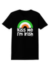 Irish Flag Rainbow - Kiss Me I'm Irish Womens Dark T-Shirt by TooLoud-Womens T-Shirt-TooLoud-Black-X-Small-Davson Sales