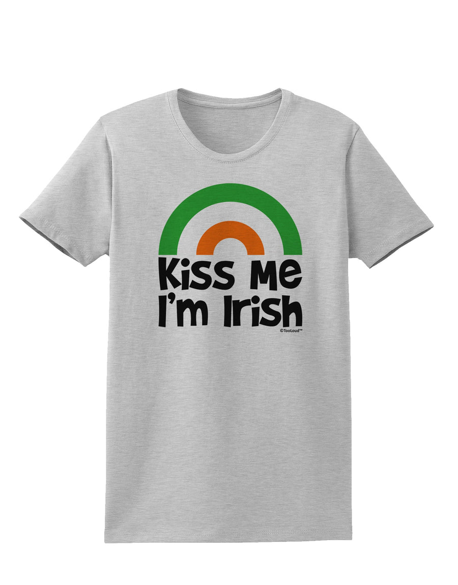 Irish Flag Rainbow - Kiss Me I'm Irish Womens T-Shirt by TooLoud-Womens T-Shirt-TooLoud-White-X-Small-Davson Sales