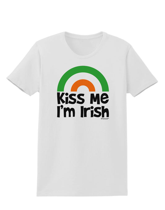 Irish Flag Rainbow - Kiss Me I'm Irish Womens T-Shirt by TooLoud-Womens T-Shirt-TooLoud-White-X-Small-Davson Sales
