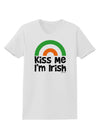 Irish Flag Rainbow - Kiss Me I'm Irish Womens T-Shirt by TooLoud-Womens T-Shirt-TooLoud-White-X-Small-Davson Sales