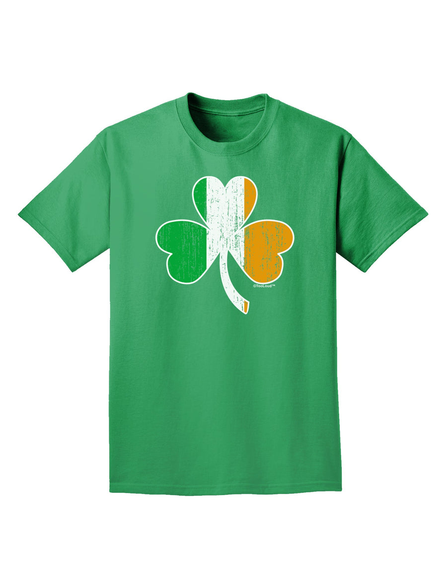 Irish Flag - Shamrock Distressed Adult Dark T-Shirt by TooLoud-Mens T-Shirt-TooLoud-Purple-Small-Davson Sales