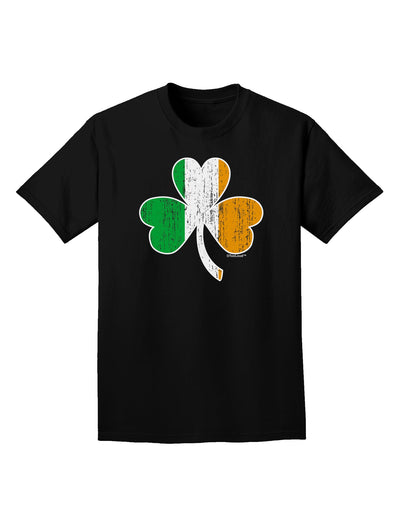 Irish Flag - Shamrock Distressed Adult Dark T-Shirt by TooLoud-Mens T-Shirt-TooLoud-Black-Small-Davson Sales